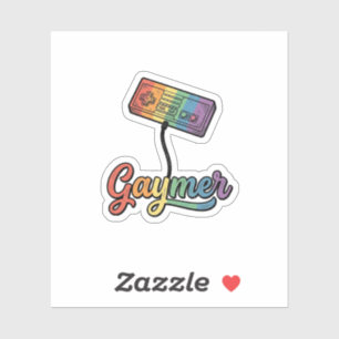 Adesivo Gaymer Arco-íris Gamer Camisa Vetorial Design_1