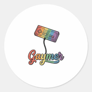 Adesivo Gaymer Arco-íris Gamer Camisa Vetorial Design_1