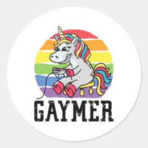 Adesivo Gaymer Gay Gamer Unicórnio Lgbtq Orgulho Gay Lqbt