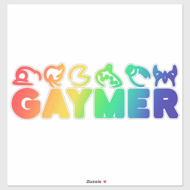 Adesivo Gaymer | Rainbow Ombre Funny Orgulho gay (Folha)