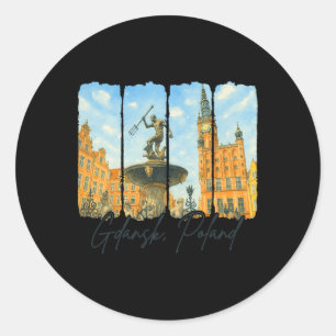 Adesivo Gdańsk Polônia Viagem Pincelada Gdańsk Souvenir