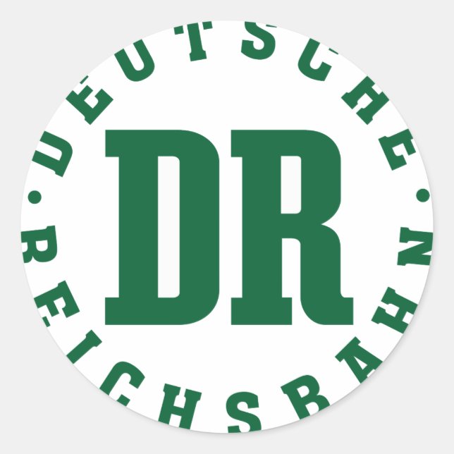 Adesivo GDR, DDR Railway/- Reichsbahn Alemão Sign (Frente)