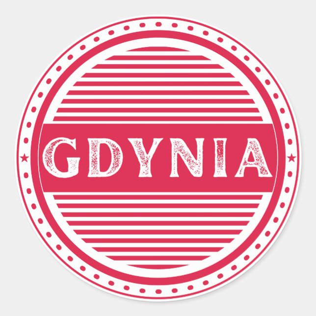 Adesivo Gdynia City Pride Emblem – Polish Identity (Frente)