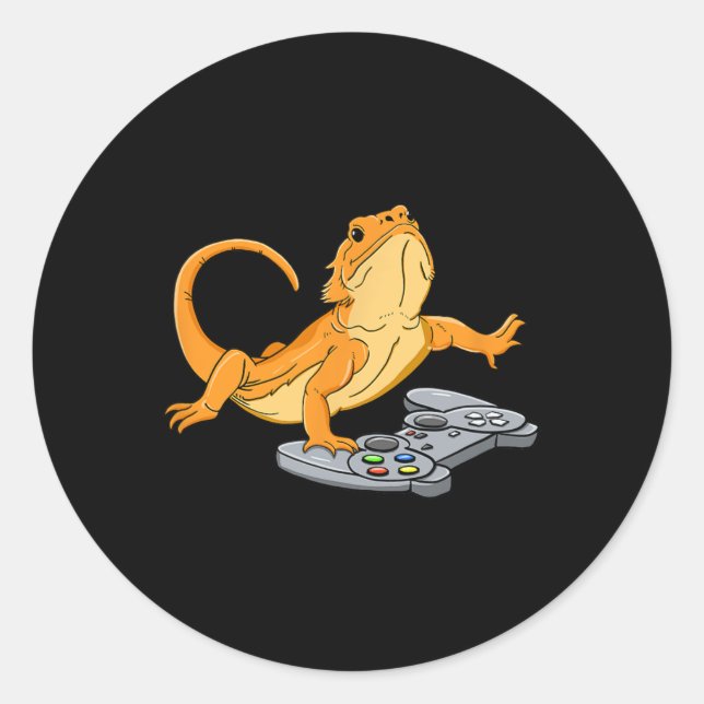 Adesivo Gecko de videogame do Dragão Lizard (Frente)