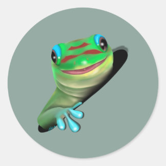 Adesivo Gecko em um buraco