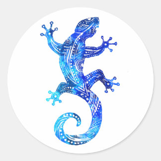 Adesivo Gecko Tribal Azul