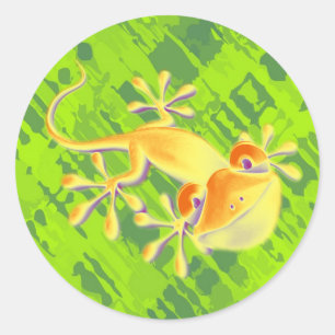 Adesivo Geco de sorriso - teste padrão verde