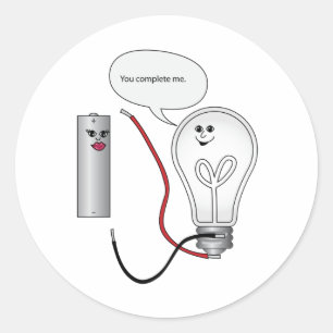 Adesivo Geek Amo Você Completar O Circuito Elétrico