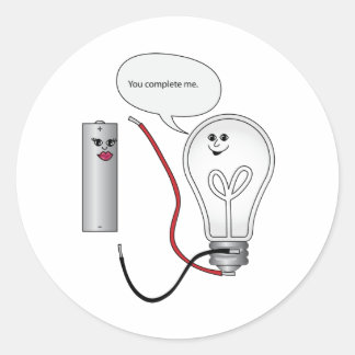 Adesivo Geek Amo Você Completar O Circuito Elétrico