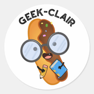 Adesivo Geek-clair Engraçado Eclair Pun