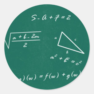 Adesivo geek de álgebra professor de matemática