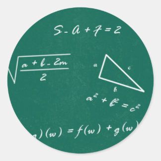 Adesivo geek de álgebra professor de matemática