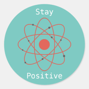 Adesivo Geek de ciência da física de átomos Positivos