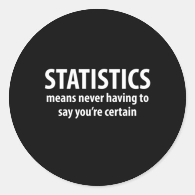 Adesivo Geek de Ciências da Matemática de Estatística (Frente)