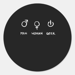 Adesivo Geek de Mulher Homem