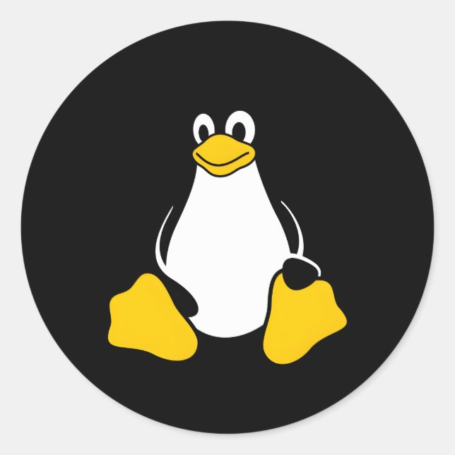 Adesivo Geek de Nerd de código aberto do Linux Tux Penguin (Frente)