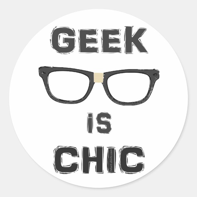 Adesivo Geek é chic (Frente)