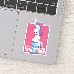 Adesivo Geek Engraçado Nerd Nerdycorn Homem Unicórnio