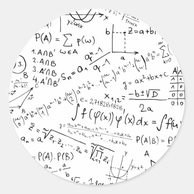 Adesivo Geek Matemático, Padrão de Resolução de Problemas  (Frente)