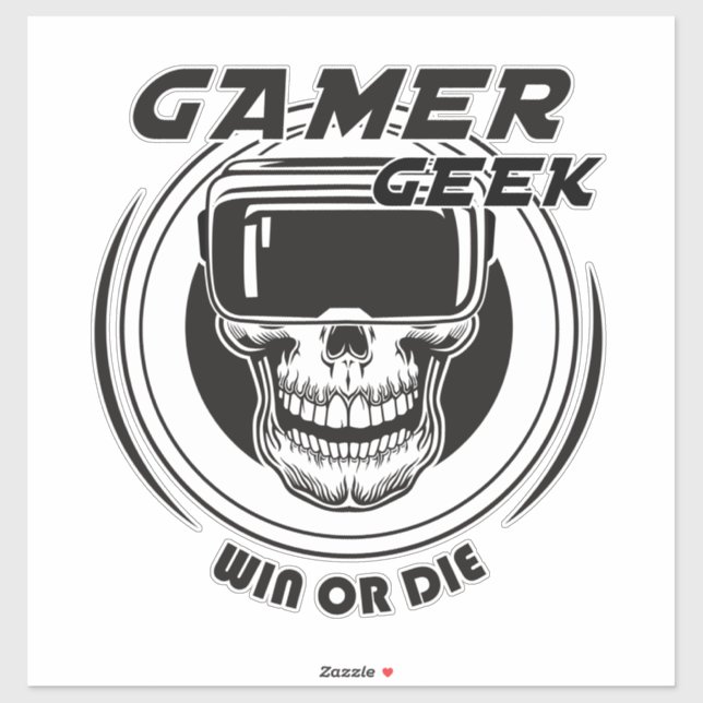 Adesivo Geek para jogadores (Folha)