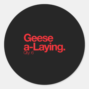 Adesivo Geese A Lay Q 6 Minimalista 12 Dias De Natal