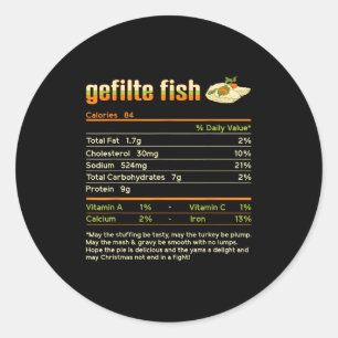 Adesivo Gefilte Fish Nutrition Facts Family Matching Chris