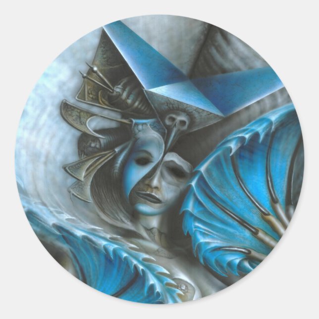 Adesivo Geisha em azul (Frente)