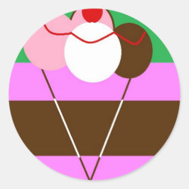 Adesivo gelado de choco-morango