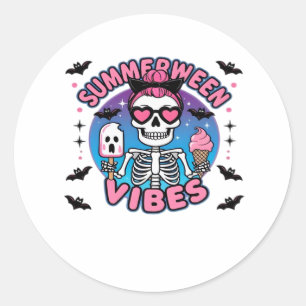 Adesivo Gelado Summerween Vibes Skeleton IceCream Summer V