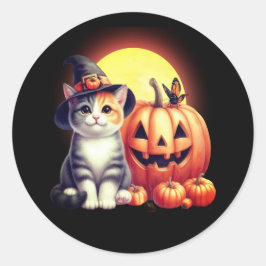 Adesivo Gelados de Gato de Halloween