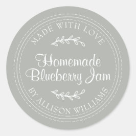 Adesivo Geléia Caseira de Mirtilo Rústica para Conservas V