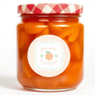 Adesivo Geleia Caseira de Pêssego Doce Chá de Bebê Elegant