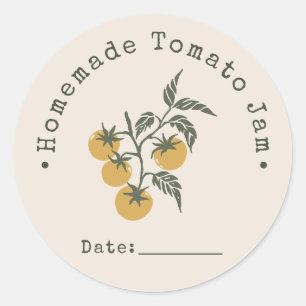 Adesivo Geleia Caseira de Tomate Data de Enlatamento Mosta