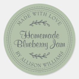 Adesivo Geléia Caseira Rústica de Mirtilo em Lata Laurel V