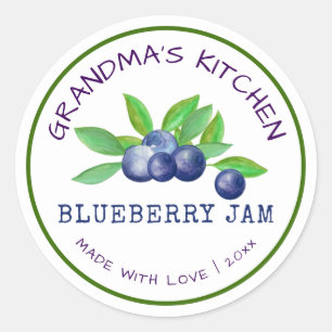 Adesivo Geléia de Mirtilo Grandma's Kitchen Feita com Amor