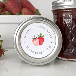 Adesivo Geléia de Morango Caseira HEIDI Simples Verão Boho