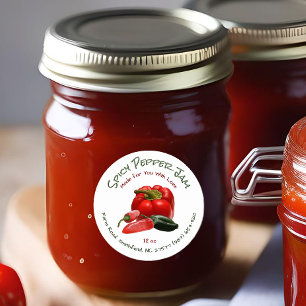 Adesivo Geleia de Pimenta Picante com Pimentos Vermelhos e
