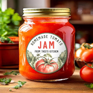 Adesivo Geléia de Tomate Estilo Vintage rótulo personaliza