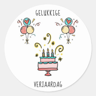 Adesivo Gelukkige Verjaardag | Happy Birthday