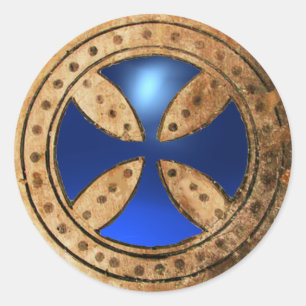 Adesivo Gema azul TRANSVERSAL ANTIGA da safira de TEMPLAR