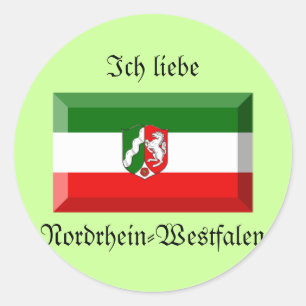 Adesivo Gema da bandeira de Nordrhein-Westfalen