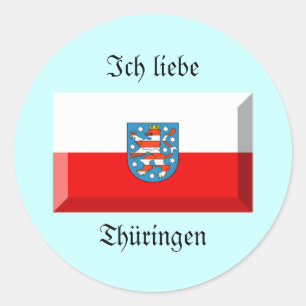 Adesivo Gema da bandeira de Thuringen