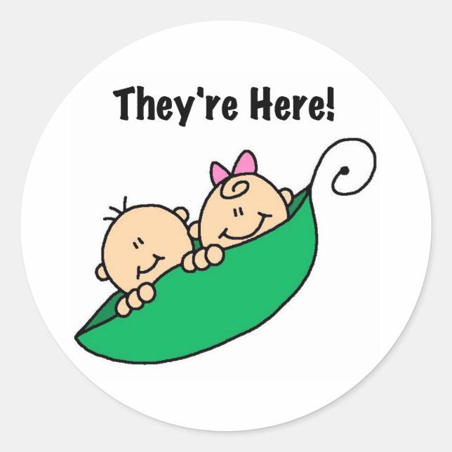 Adesivo Gêmeos Estão Aqui (Frente)