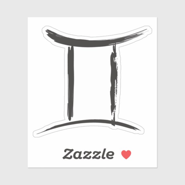 Adesivo GÊMEOS Gêmeos Signo Zodiacal Primavera Maio Junho  (Folha)