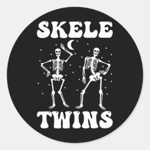 Adesivo Gêmeos Halloween Matando Skeletins ganha dança eng