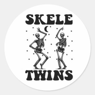 Adesivo Gêmeos Halloween Matando Skeletins ganha dança eng