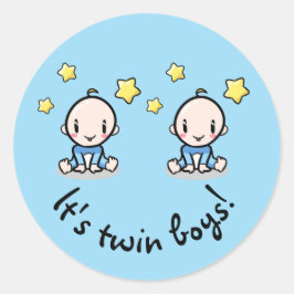 Adesivo Gêmeos Meninos, Bebês Gêmeos Lindos
