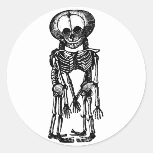 Adesivo gêmeos siameses esqueletos crianças anatomia arte