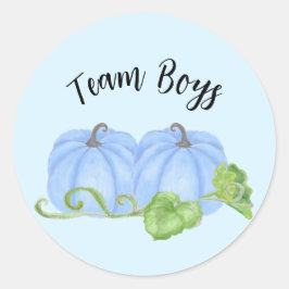 Adesivo Gemido de abóbora azul revela Team Boys