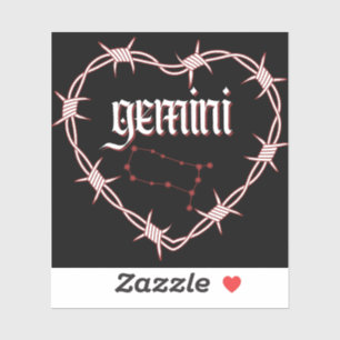 Adesivo Gemini Constulation Gothic Barbed Wire Design